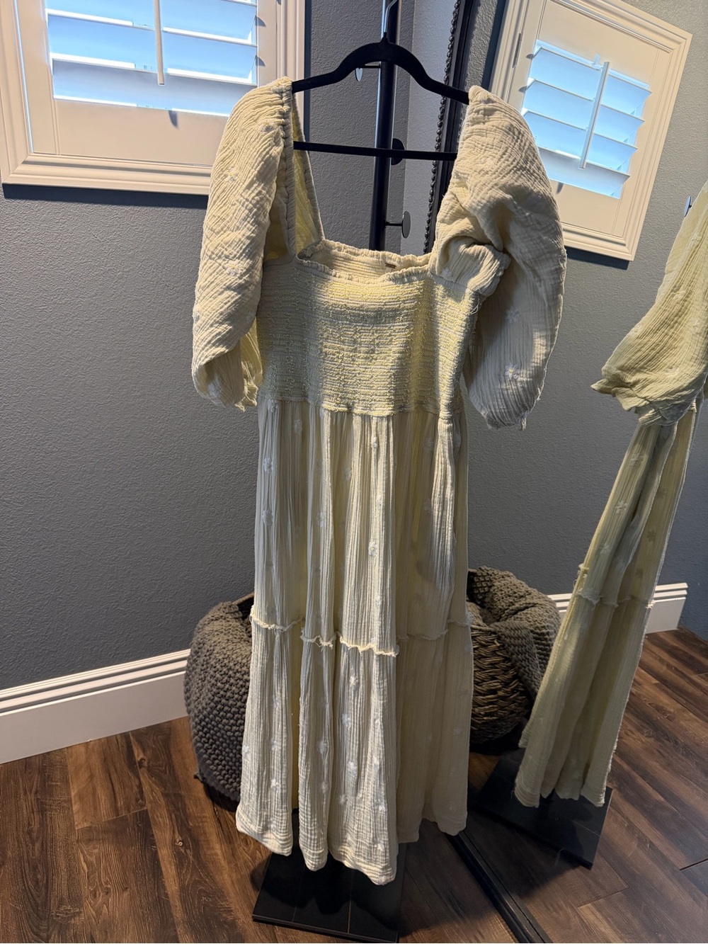 Free People Dahlia Embroidered Maxi Dress in Pastel Sage - Picture 3 of 12